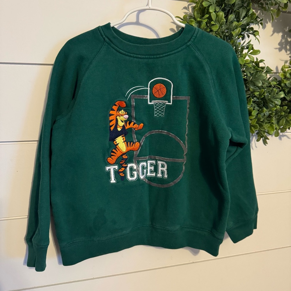 Vintage Disney Green Tigger Basketball Sweatshirt